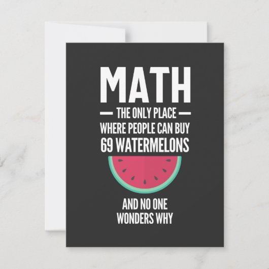Math. Funny Math Sarcasm Quote Gift サンキューカード (正面)