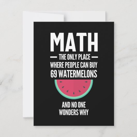 Math. Funny Math Sarcasm Quote Gift セーブザデート (正面)