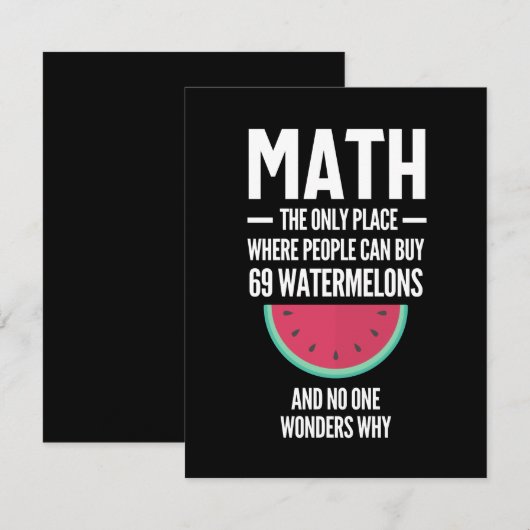 Math. Funny Math Sarcasm Quote Gift セーブザデート (正面/裏面)
