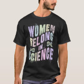 Math Girls WOMEN BELONG In SCIENCE Squad Technolog Tシャツ (正面)