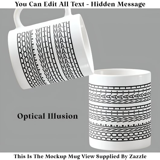 Math Hidden Message 120B studentで終おもしろい了 コーヒーマグカップ