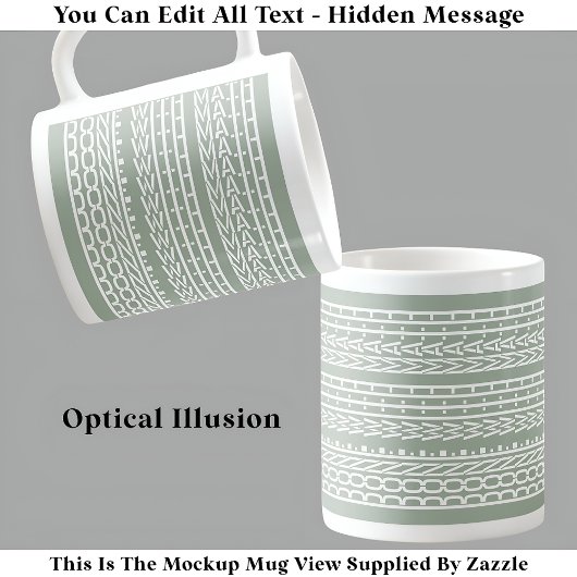 Math Hidden Message 120WGおもしろい先生 コーヒーマグカップ