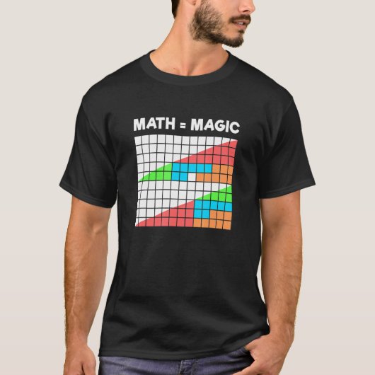 Math Is魔法魔法三角形パズル Tシャツ (正面)
