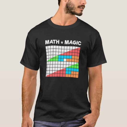 Math Is魔法魔法三角形パズル Tシャツ (正面)