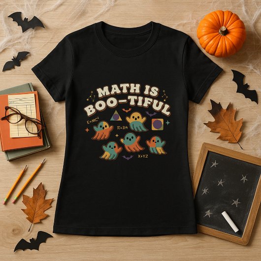 Math Is Boo-tiful Teacher Halloween Spooky Math Tシャツ