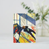 Math is Hard Mixed Media Collage ポストカード (スタンド正面)