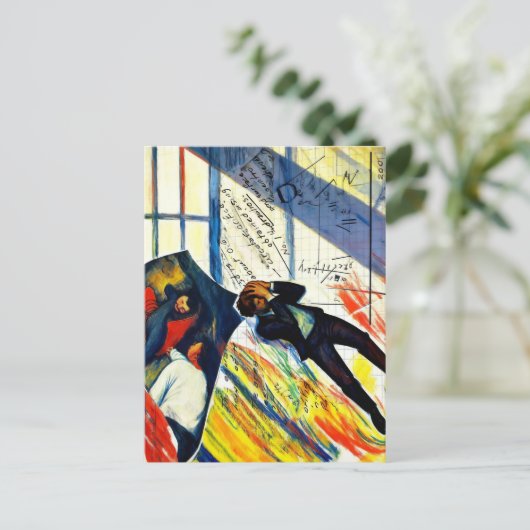 Math is Hard Mixed Media Collage ポストカード (スタンド正面)