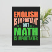 Math Is Importanter Teacher Mathematic Maths 招待状 (スタンド正面)