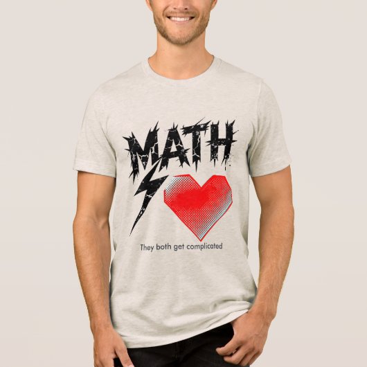 Math Is Like Love Graphic Tee - Light トライブレンドＴシャツ (正面)