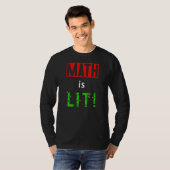 Math Is Lit Holiday Math先生クリスマスデコレート Tシャツ (正面フル)