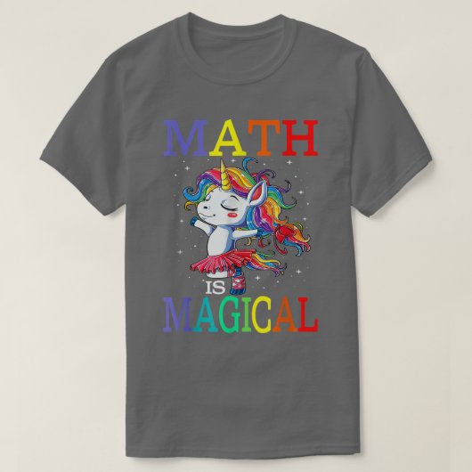 Math Is Magical Unicorn Back To School Tシャツ (デザイン正面)