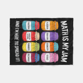 Math Is My Jam And Im Here To Spread It Funny Math フリースブランケット (正面(横))