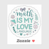Math Is My Love Language | Cute Pastel Nerdy Stick シール (シート)