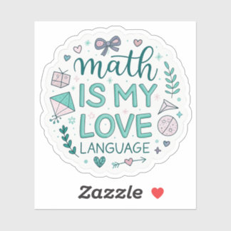 Math Is My Love Language | Cute Pastel Nerdy Stick シール