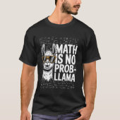 Math Is No Prob-Llama, Funny Animal Lover, Math Gi Tシャツ (正面)