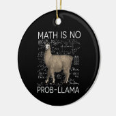 Math is No Prob-Llama - Math Llama先生 セラミックオーナメント (左)