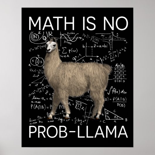 Math is No Prob-Llama - Math Llama先生 ポスター (正面)