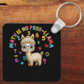 Math is No Prob-Llama Math Llama先生Back To S キーホルダー (裏面)