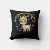 Math is No Prob-Llama Math Llama先生Back To S クッション (正面)