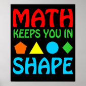 Math Keeps In Space Mathematic Maths Teacher ポスター (正面)