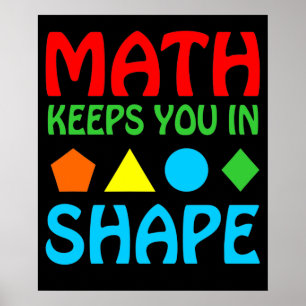 Math Keeps In Space Mathematic Maths Teacher ポスター