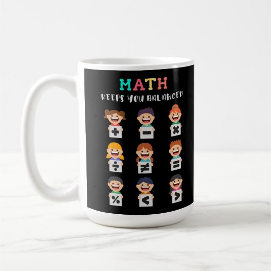Math keeps you balanced コーヒーマグカップ (左)