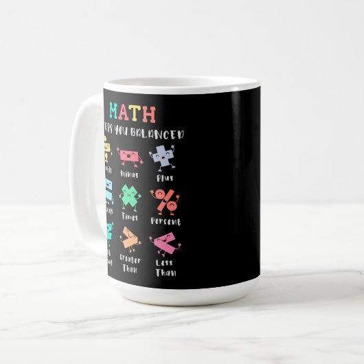 Math keeps you balanced コーヒーマグカップ (正面左)