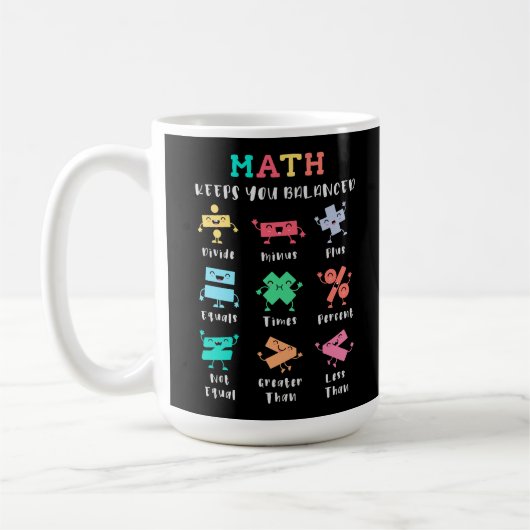 Math keeps you balanced コーヒーマグカップ (左)