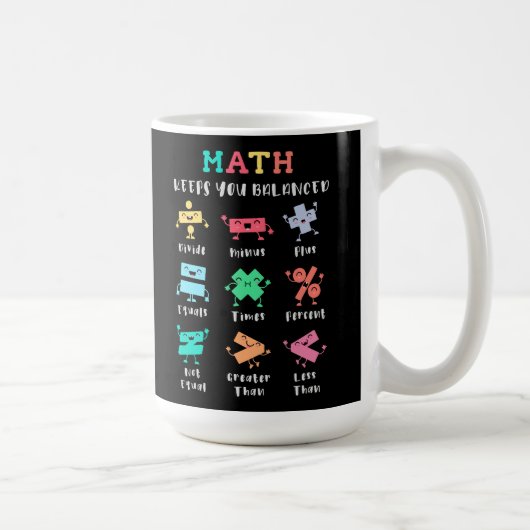 Math keeps you balanced コーヒーマグカップ (右)