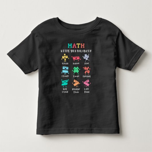 Math keeps you balanced トドラーTシャツ (正面)
