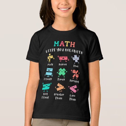 Math keeps you balanced トライブレンドTシャツ (正面)