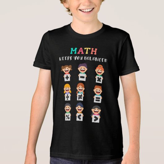 Math keeps you balanced トライブレンドTシャツ (正面)