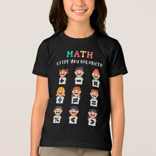 Math keeps you balanced トライブレンドＴシャツ (正面)
