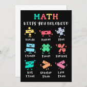 Math keeps you balanced 招待状 (正面/裏面)