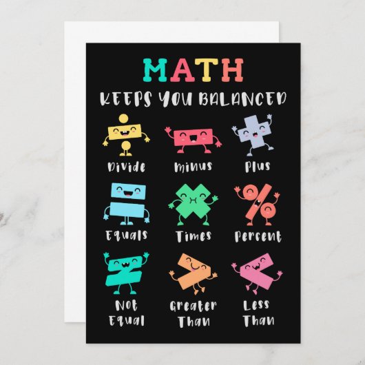 Math keeps you balanced 招待状 (正面/裏面)