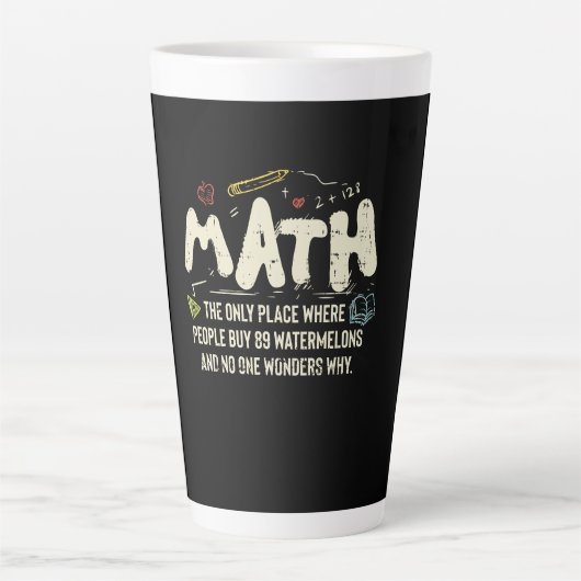 Math Mathematics Math Teacher Gift カフェラテマグ (正面)