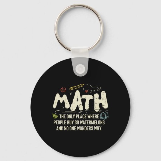 Math  Mathematics Math Teacher Gift キーホルダー (正面)