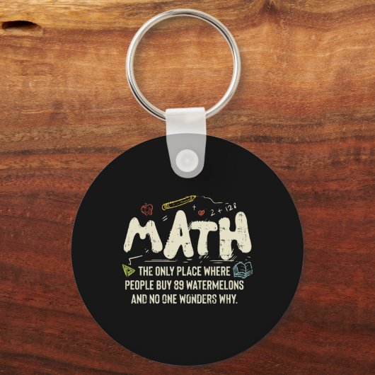 Math  Mathematics Math Teacher Gift キーホルダー (正面)