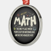 Math  Mathematics Math Teacher Gift メタルオーナメント (左)