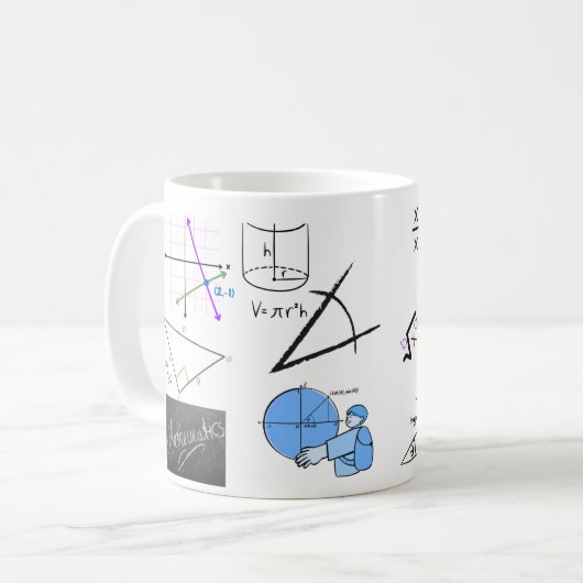 Math matters mug コーヒーマグカップ (正面左)