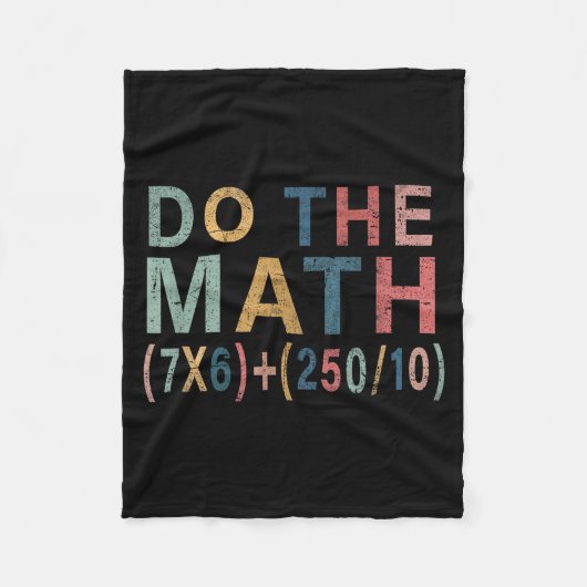 Math Meme Funny Gift For Teacher, Student Men Wome フリースブランケット (正面)
