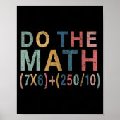 Math Meme Funny Gift For Teacher, Student Men Wome ポスター (正面)