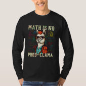 Math Nerd Geek Llama Animal Alpaca Mathematician M Tシャツ (正面)