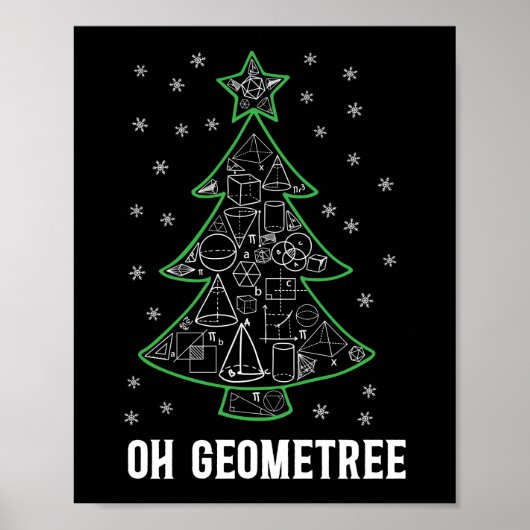 Math Oh Geometreeおたく学生Piデイクリスマス ポスター (正面)