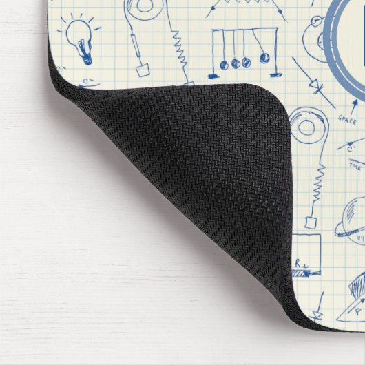 Math Physics Electronics Icons Pattern Personalize マウスパッド (コーナー)