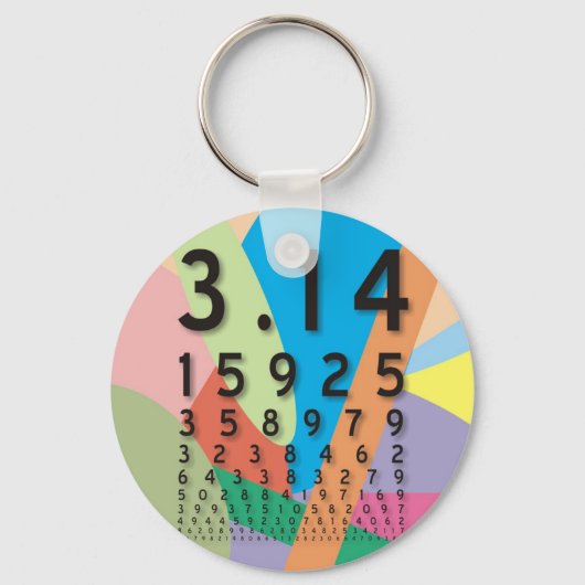 Math: Piのカラフル数学定数 キーホルダー (正面)