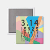 Math: Piのカラフル数学定数 マグネット (正面/裏面)
