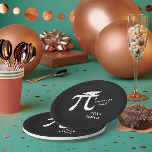 Math Piカスタマイズ卒業紙プレート ペーパープレート (複数)