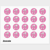 Math Pi Graduate PINK Pi Grad Stickers ラウンドシール (シート)