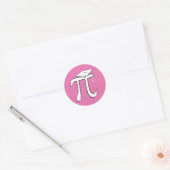 Math Pi Graduate PINK Pi Grad Stickers ラウンドシール (封筒)